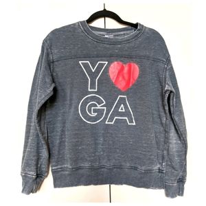 I Love Yoga Heart Comfy Sweatshirt